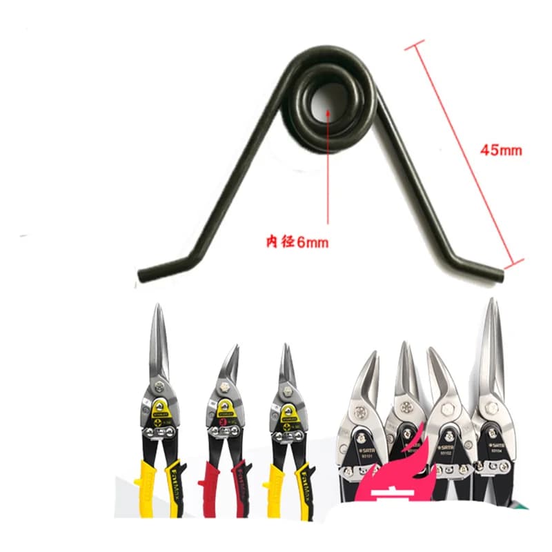Forbici aeronautiche da 4 pezzi, diametro del filo 2,2 mm, molla di torsione universale in acciaio