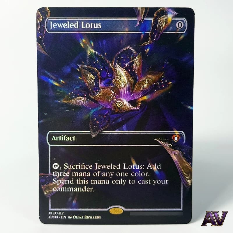 Artifact Jeweled Lotus Deflecting Swat Borderless Masters (CMM) Instant, per Home Play, Carte Proxy Magiche da Collezione