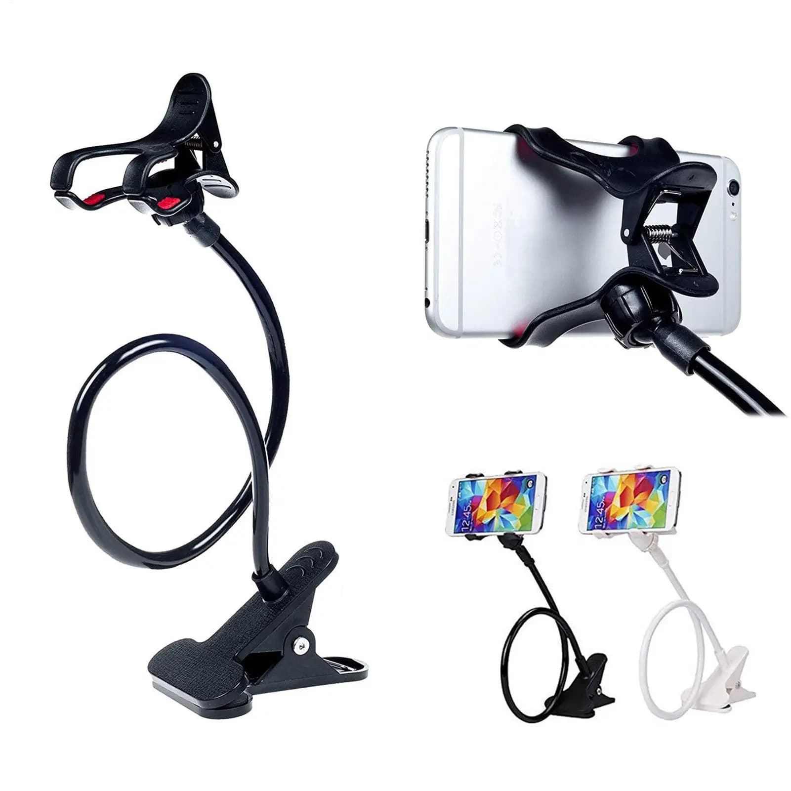 Phone Holder Gooseneck Gooseneck Bedside Phone Holder Mount Stable Cellphone Bracket Clamp Stand with Easy Adjustment for Table