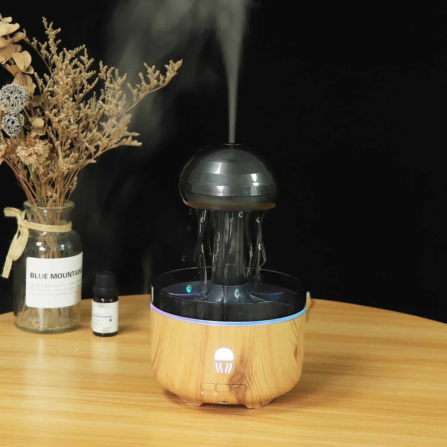 Nuovo Diffusore di Aromi a Ultrasuoni Rotante 2026 con Design a Medusa, Effetto Legno e Funzionamento Silenzioso - Ultimo Modello Creativo