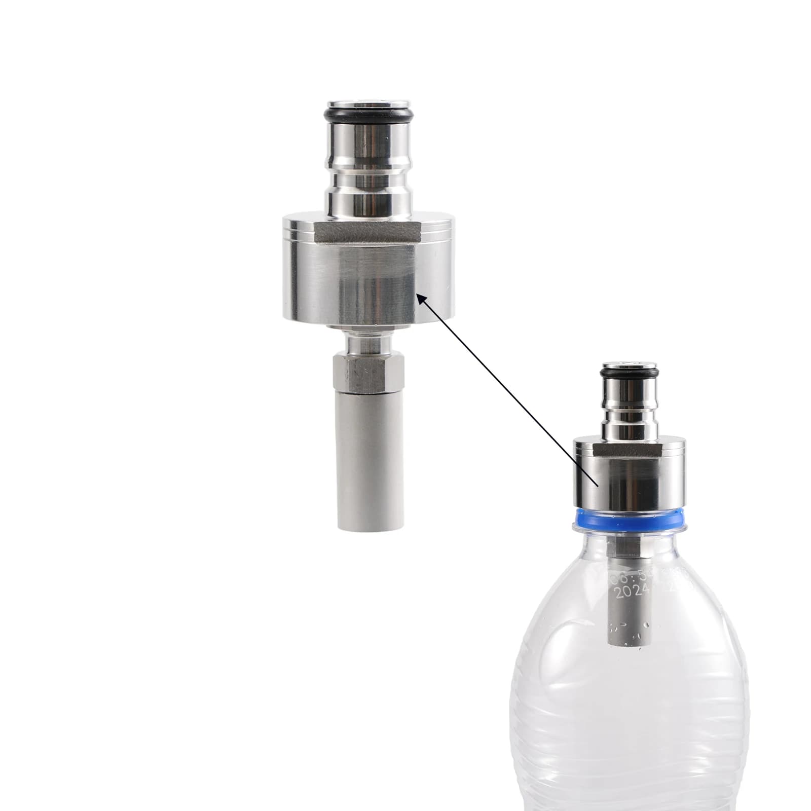 Tappo con blocco a sfera Pietra per diffusione Pietra per ossigenazione e carbonatazione 2 micron Fermentazione di mosto Ossigenazione e attrezzature per l'aerazione Homebrew