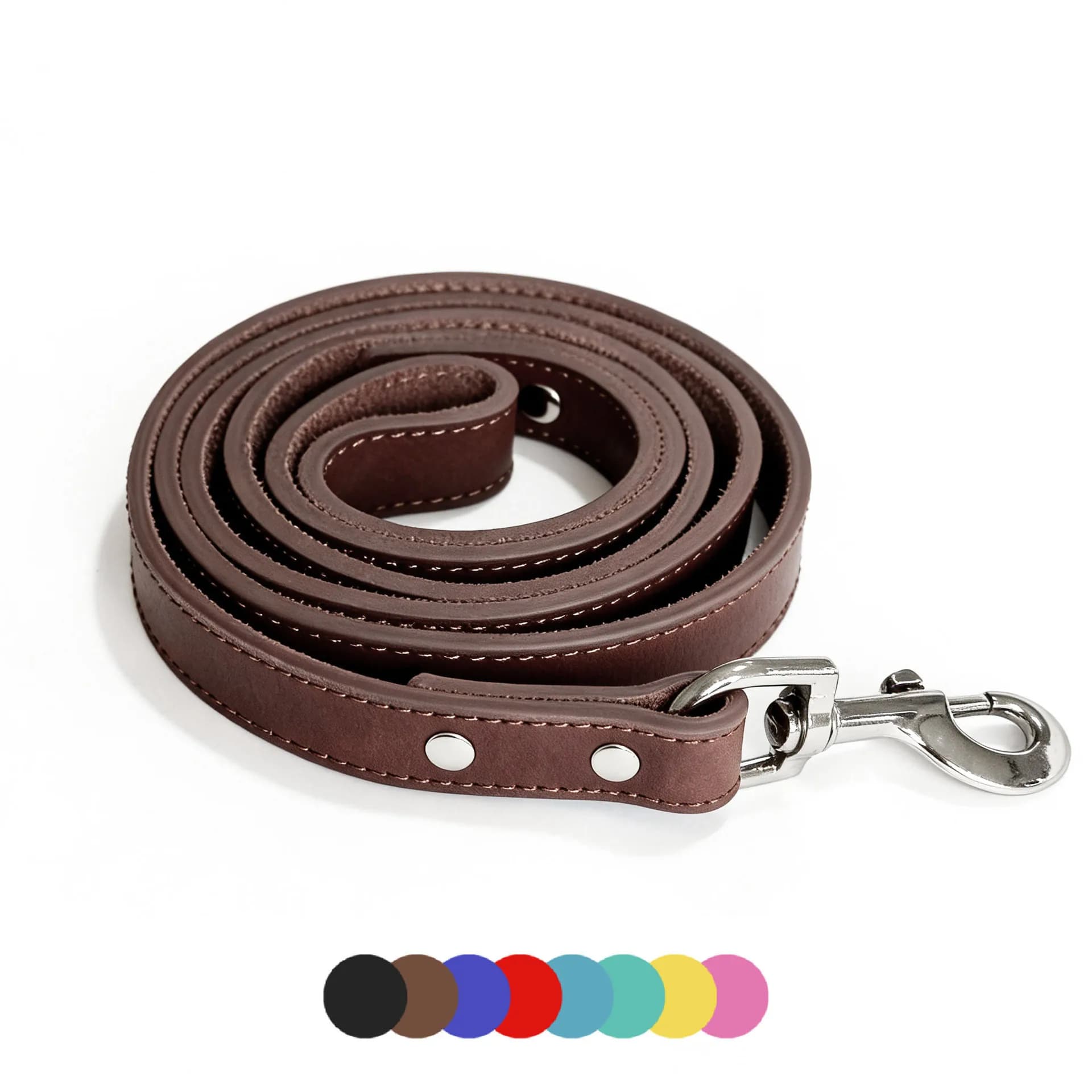 Guinzaglio per Cani in Vera Pelle, Resistente, per Passeggiate Quotidiane e Addestramento, Disponibile in Diversi Colori
