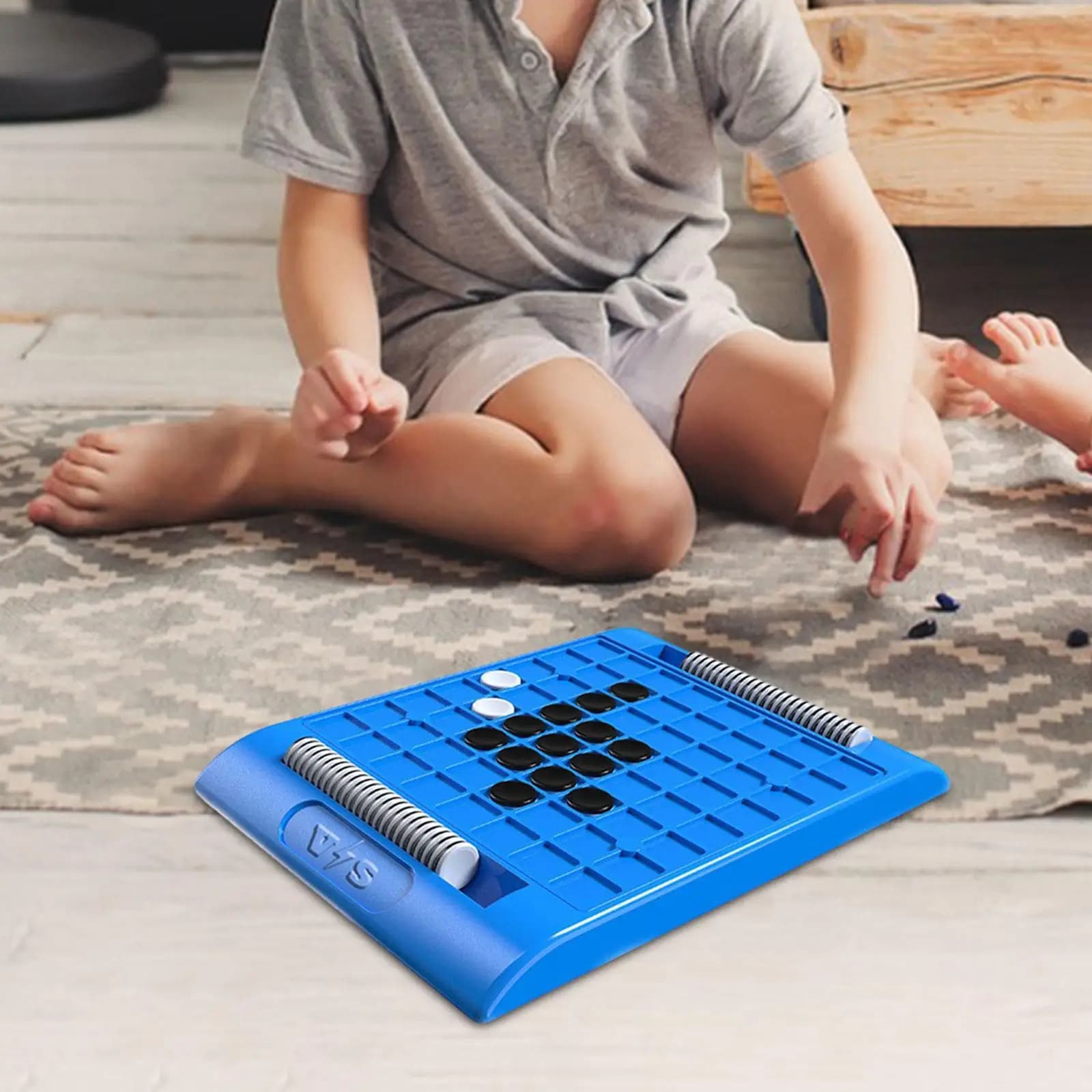 Set da gioco da tavolo Reversi, gioco educativo con design a scanalature profonde, divertimento in famiglia, gioco interattivo per viaggi, casa, campeggio
