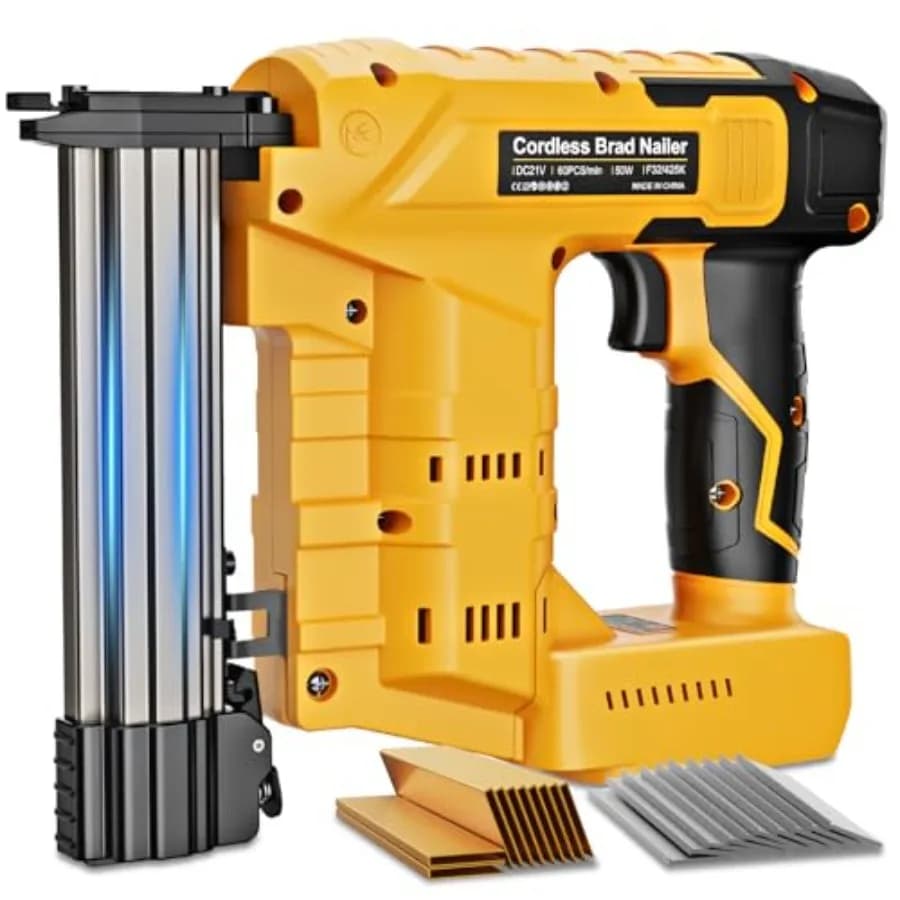 Chiodatrice Brad 18GA per batteria DeWalt 20V, pistola sparachiodi e sparapunti a batteria 2-in-1, include 1600 chiodi e graffette singole e multiple