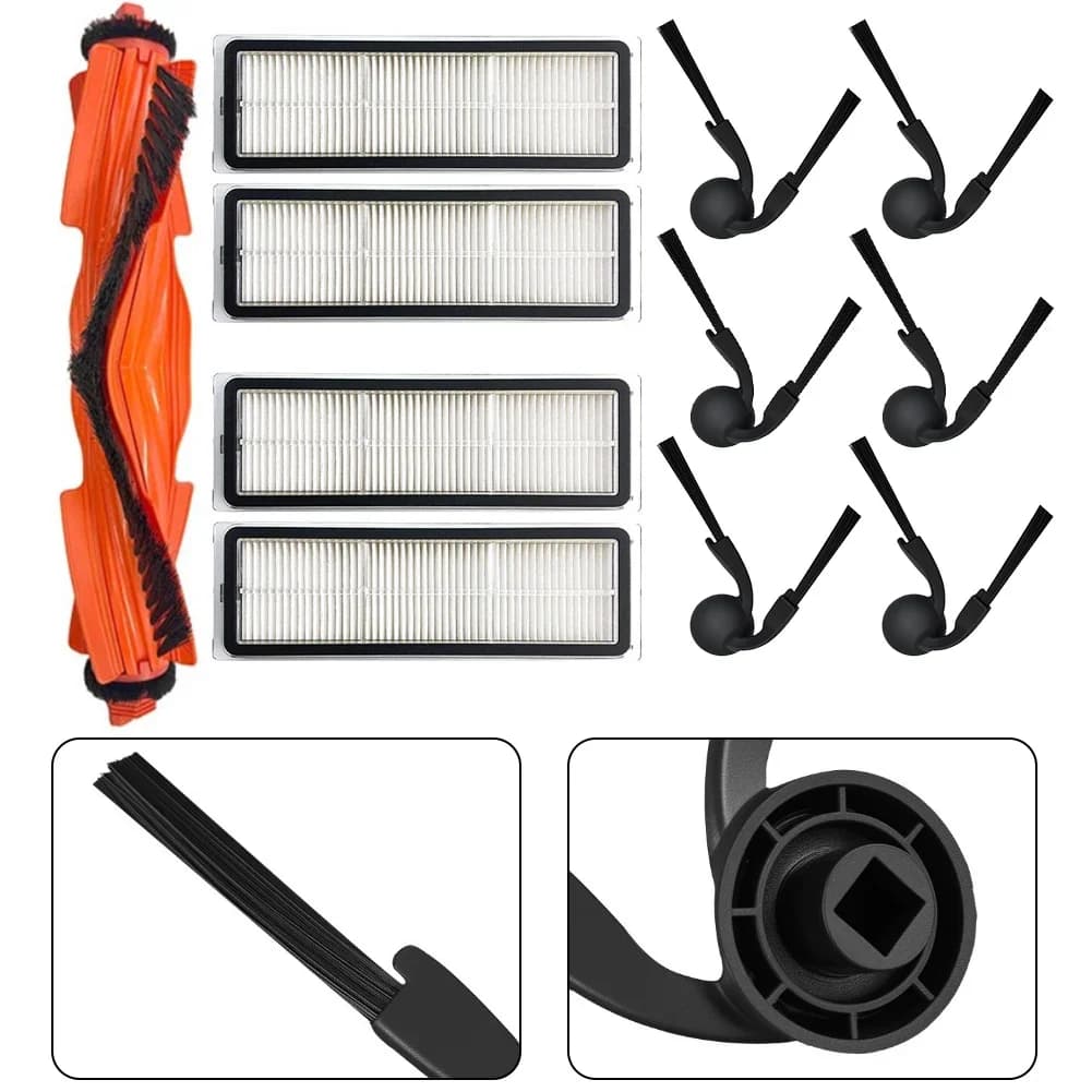 Main Side Brush Filter For XiaomiS40 /OV81 Robot VACUUM Cleaner Cleaning Tools Home Appliance Parts