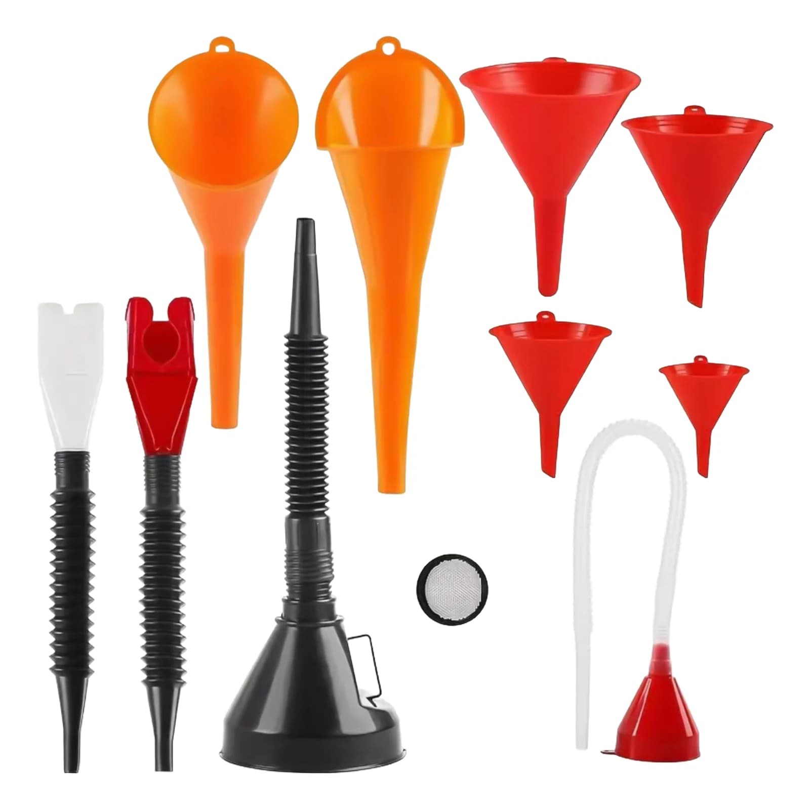 Set of plastic funnels for motor vehicles Multi-purpose flexible funnels for fuel and wide-mouth oil for water cooler and motor oil