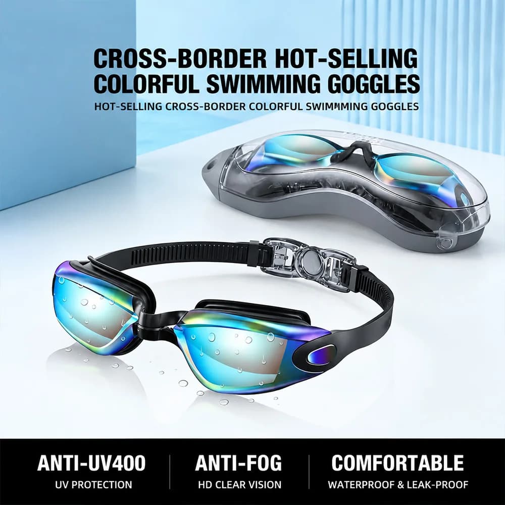 HD Summer Swimming Goggles Creative For Men Women Silicone Adjust Swim Pool Eyewear Adults Kids Diving Glasses Adjustable Swim