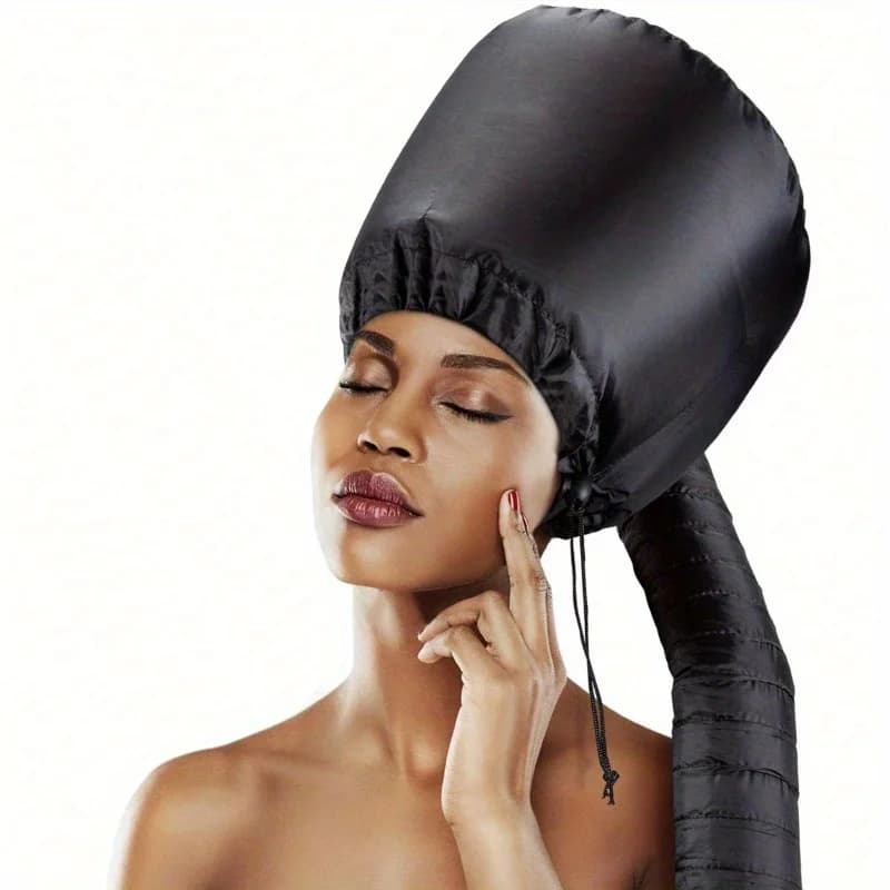 1pc Hair Dryer An integrated band that reduces heat around the ears and neck - Speaker head with hood for curly hair dryer