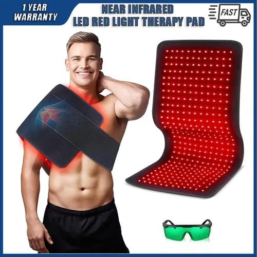 Area di terapia della luce rossa a LED da 360 pezzi per vita, schiena, addome, ginocchia, polsi Mus per alleviare il dolore 660nm 850nm Tappetino per luce rossa a infrarossi
