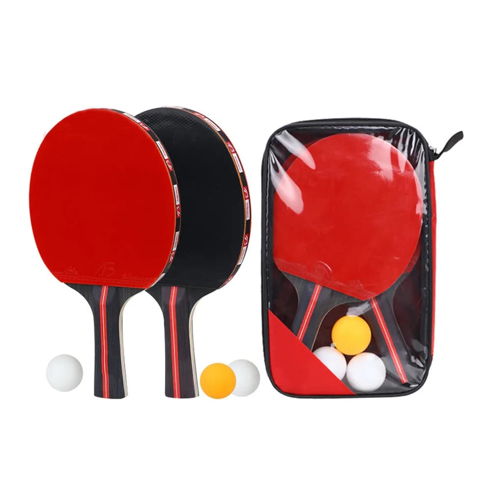 Set Racchette da Ping-Pong, Due Racchette Tre Palline, Impugnatura Ergonomica, Kit da Allenamento Orizzontale per Principianti e Professionisti