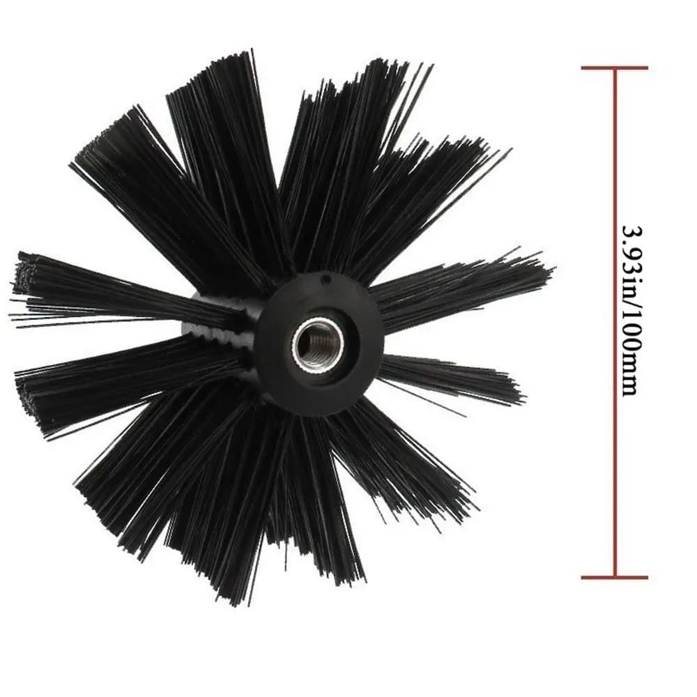 Spazzola Esagonale in Nylon per Pulizia Interna del Camino, Accessorio per Canna Fumaria, Strumento di Pulizia con Testa a Spazzola