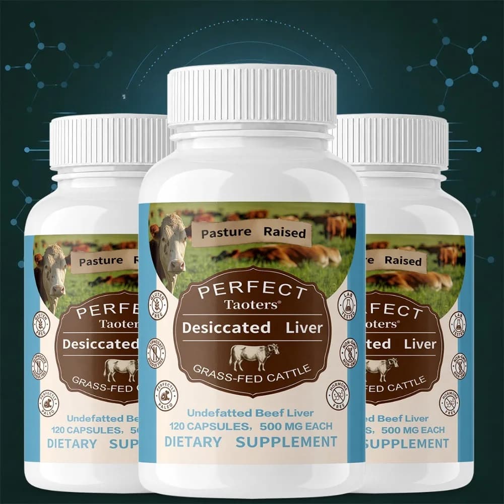 Perfect Supplements – 120 Capsules – Desiccated Beef Liver – Natural Source of Amino Acids, Iron, Vitamins A & B