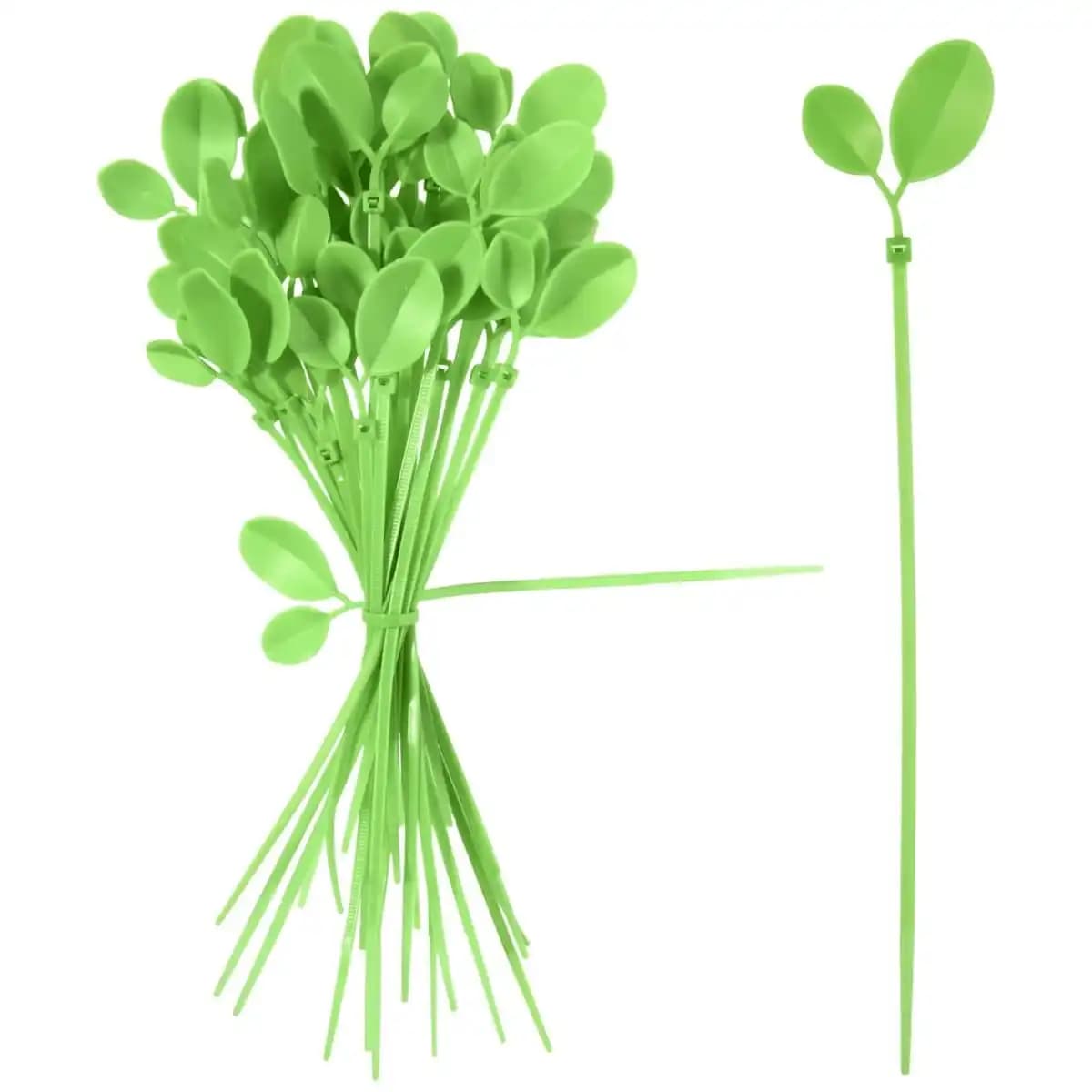 20pcs Leaf Shape Zip Ties Heavy Duty Self-Locking Plastic Cable Ties Reusable Decorative Plant Ties for Indoor Outdoor
