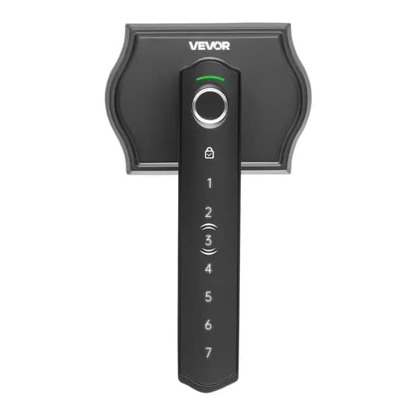 Set Serratura Porta con Impronta Digitale, Maniglia Elettronica Biometrica con Chiave, Chiusura Automatica