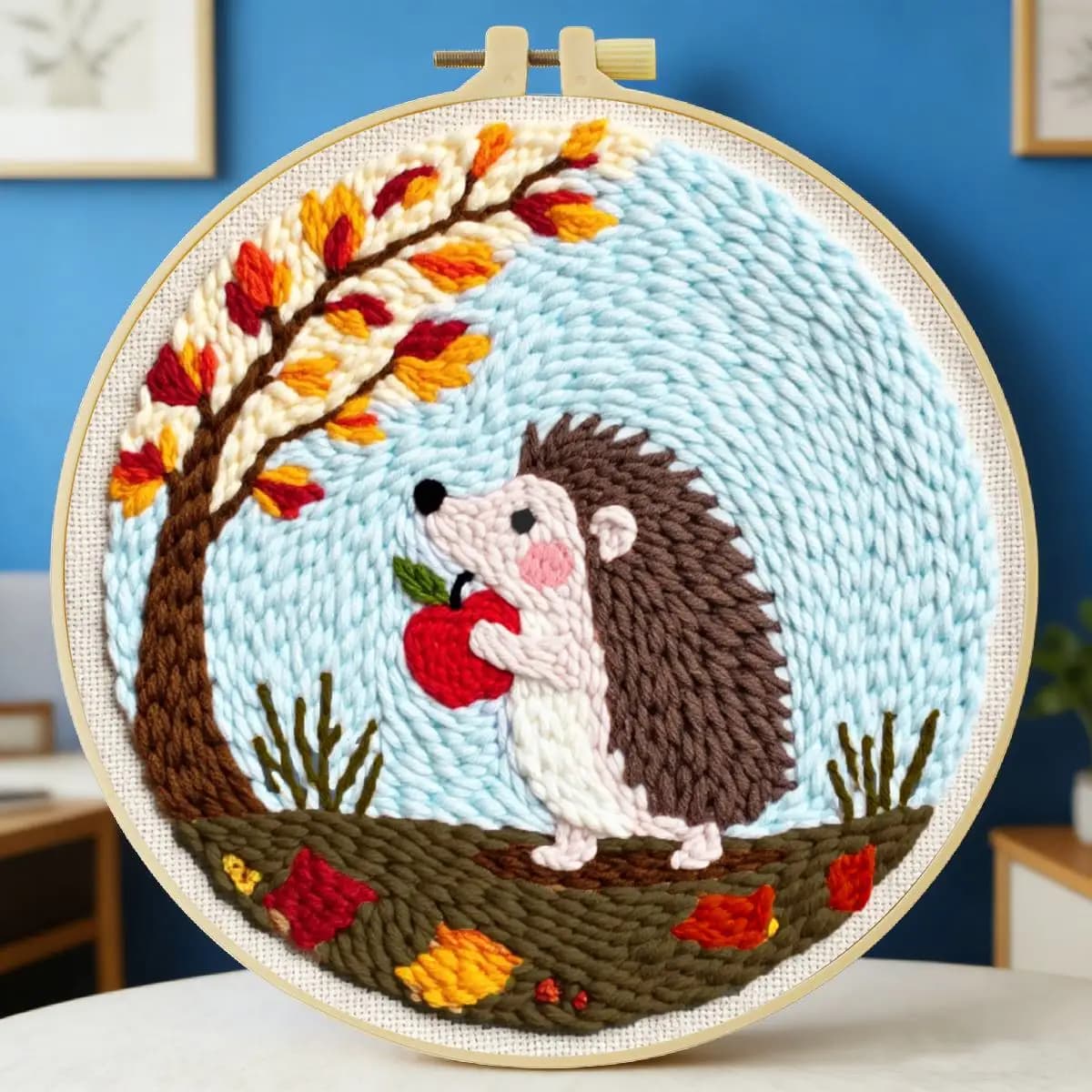 Kit per ricamo a punto ad ago Badger 20x20 cm (7,87 pollici) - Set per ricamo a punto ad ago, ricamo a maglia, fai da te, regalo fatto a mano, decorazione per la casa