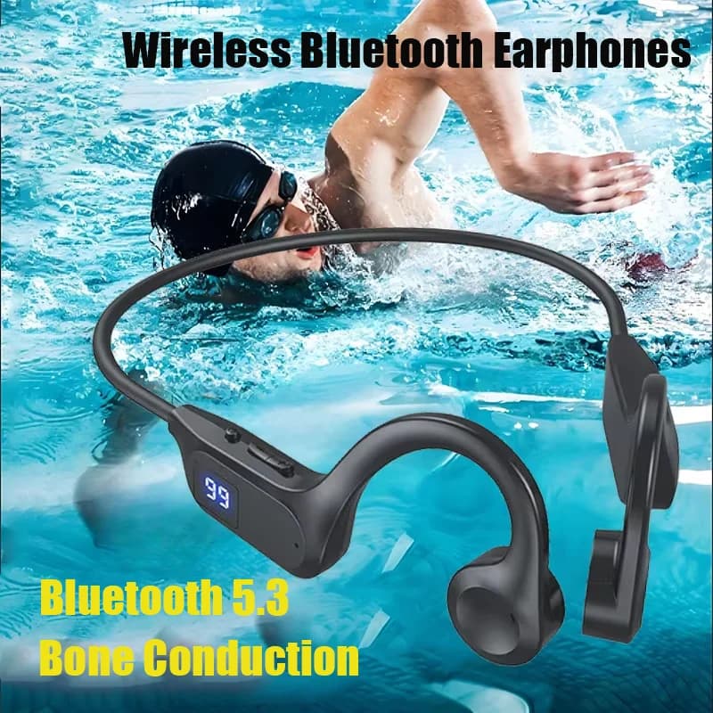 Auricolari a conduzione ossea IP68 Auricolare aperto wireless Bluetooth 5.2 Sport Cuffie Bluetooth 32GB MP3 Auricolare sportivo Nuovo