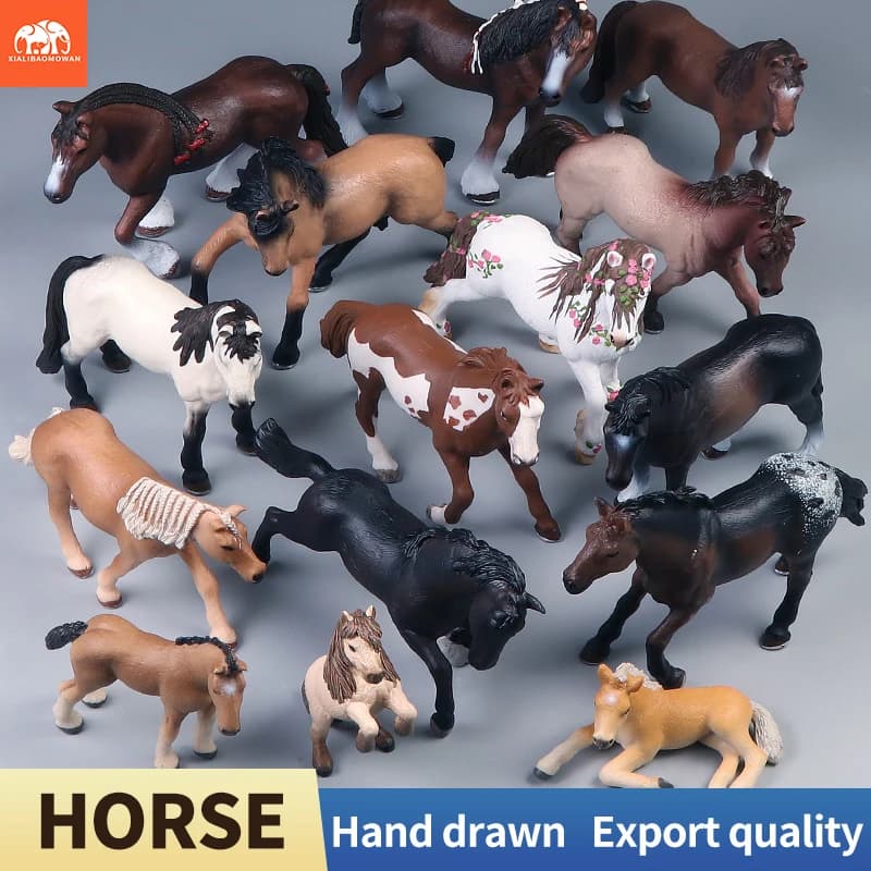 Modellino Cavallo Alato - Statuetta Animale da Fattoria Simulata, Decorazione per la Casa, Giocattolo Educativo da Collezione per Bambini