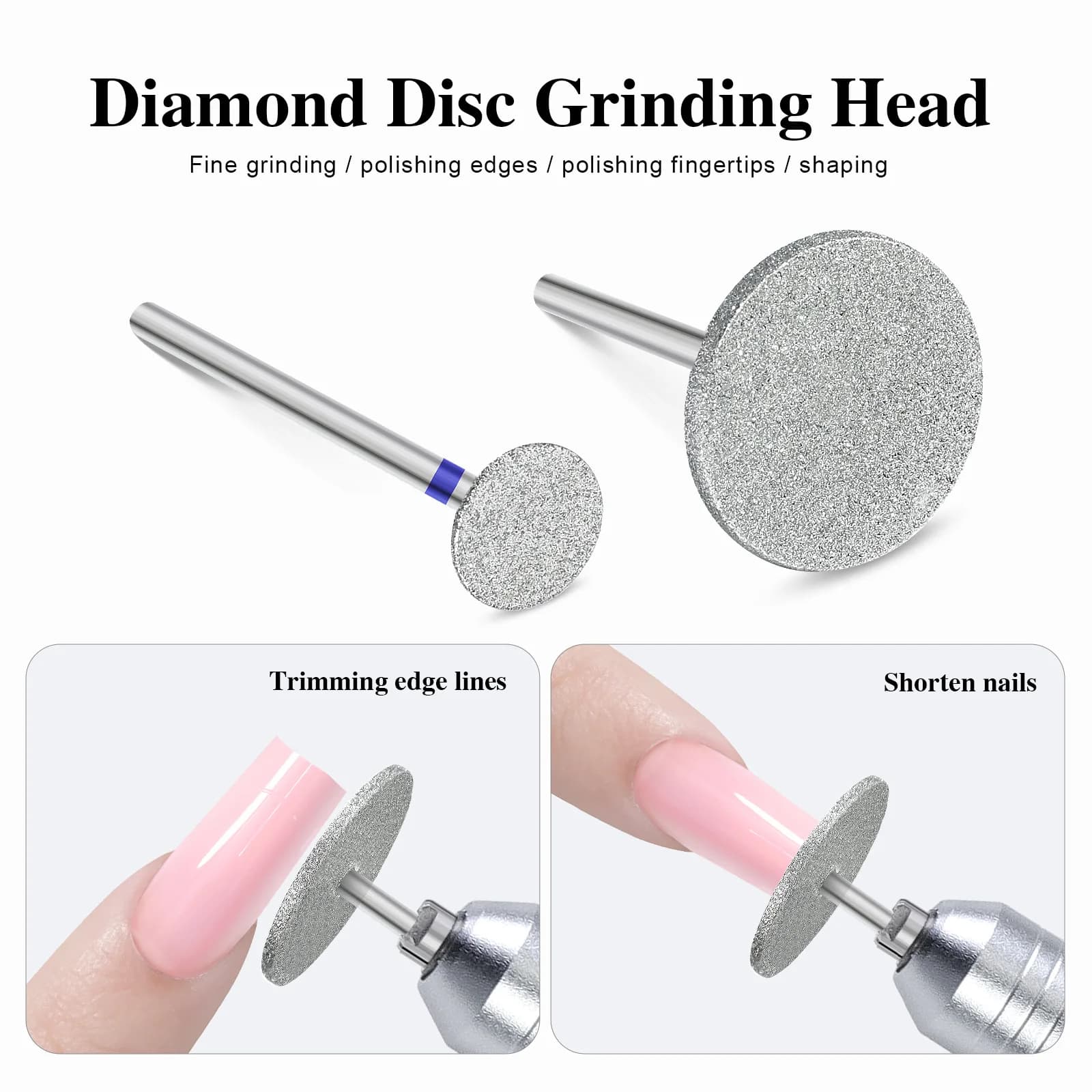 1 pcs. Diamantata electric milling point for removal, abrasive disc, T cuticles, nail art tools, nail polishing tips