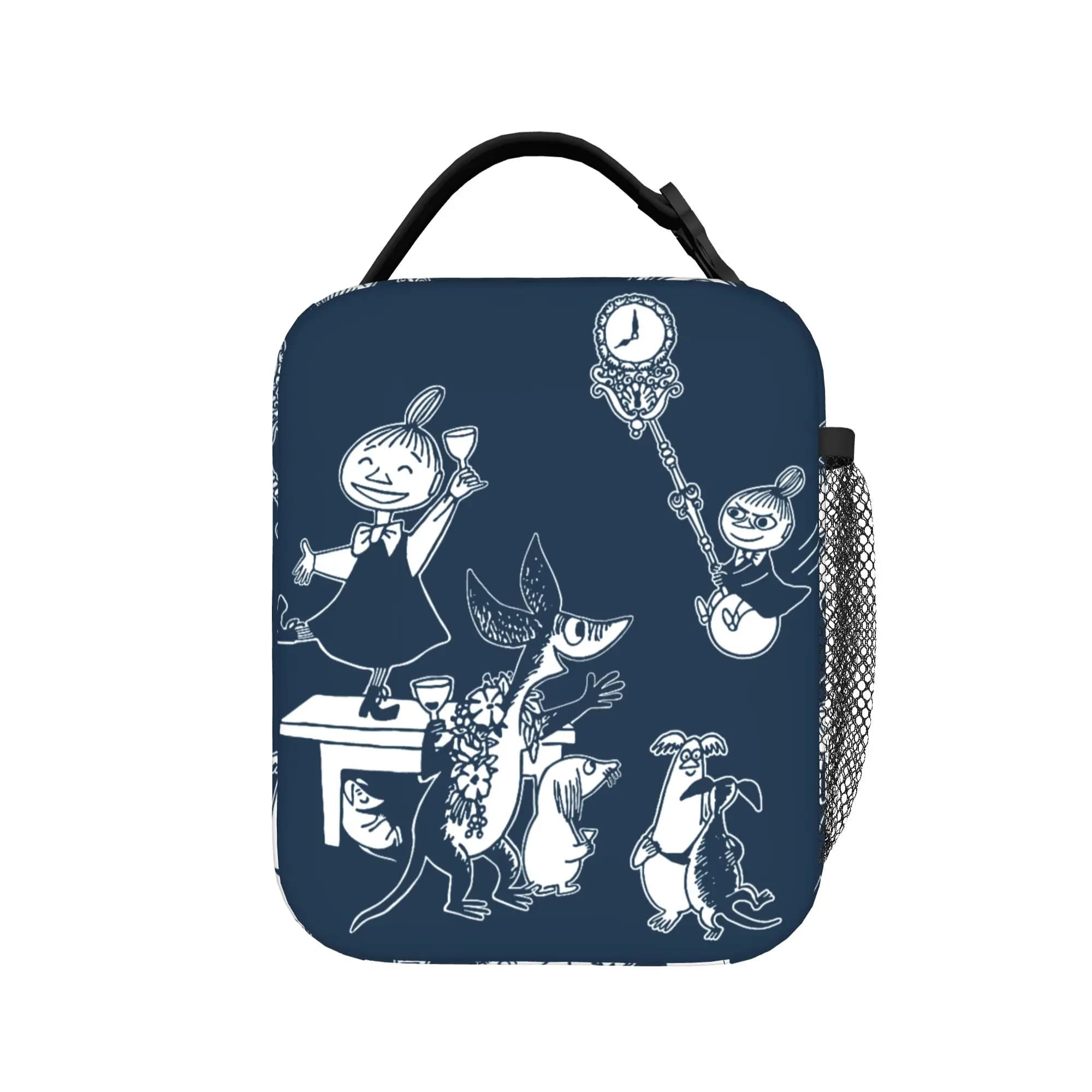 Moomings Mymble Party Insulated Lunch Bag Thermal Bag Reusable,Lunch Container Tote Lunch Box Food Handbags Office Travel
