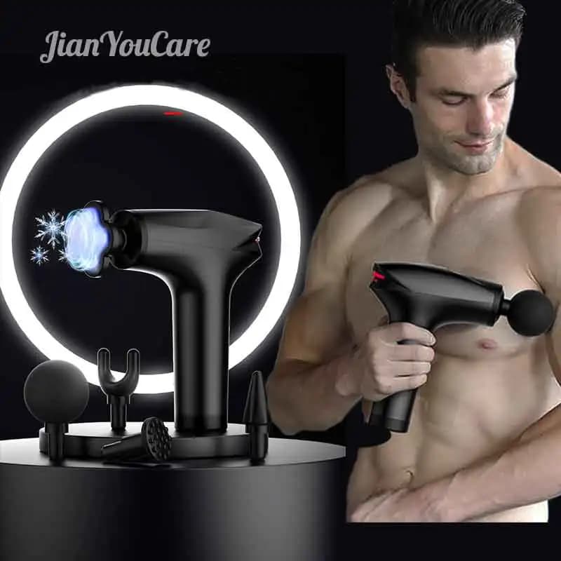 JianYouCare Pistola per Massaggio a Freddo, Massaggiatore Elettrico ad Alta Frequenza Portatile per Rilassamento Muscolare Profondo e Relax del Corpo