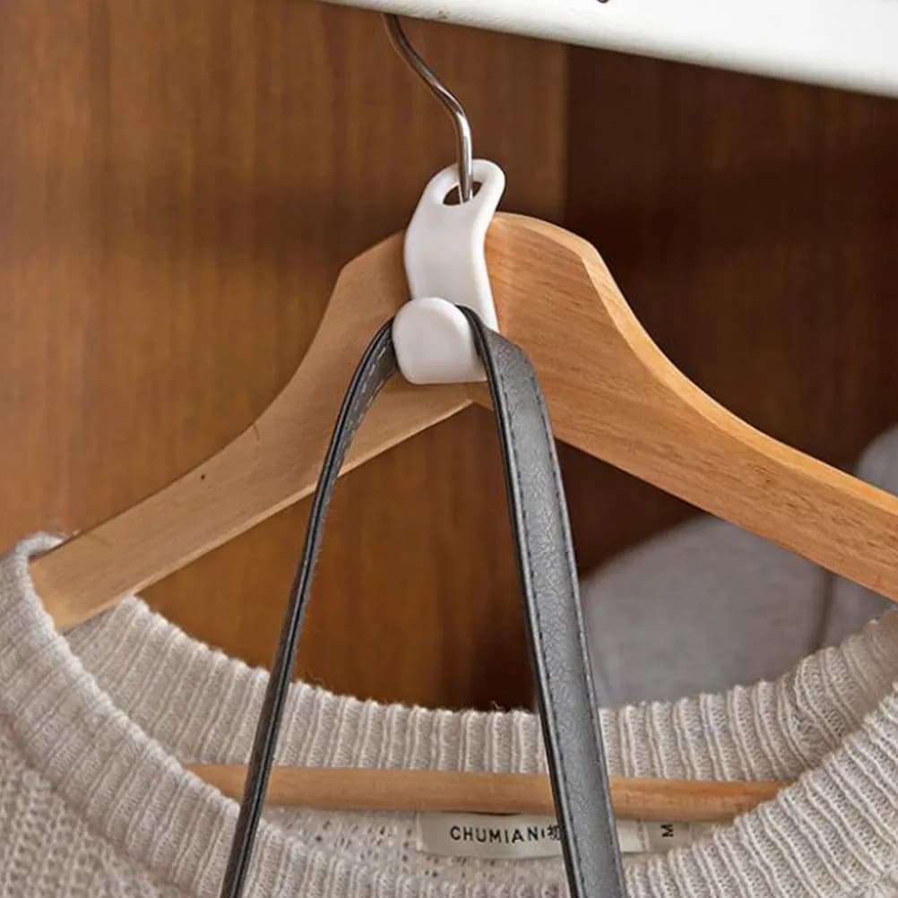 20Pcs Multi-Functional Closet Hanger Hooks Clothes Hanger Connecting Hooks Non-Slip Premium PVC Body Curve Design Space Saving
