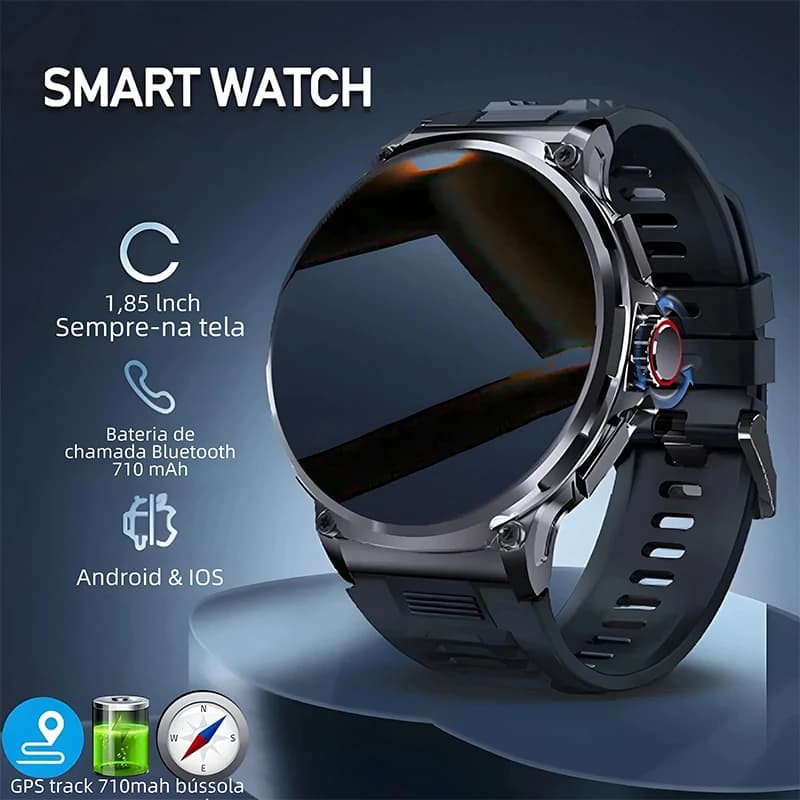 2025 Nuovo Sport All'aria Aperta Astuto Della Vigilanza 1.85 pollici HD Schermo AMOLED Torcia Elettrica Bluetooth Parlante Astuto Della Vigilanza per Le Donne Degli Uomini regalo
