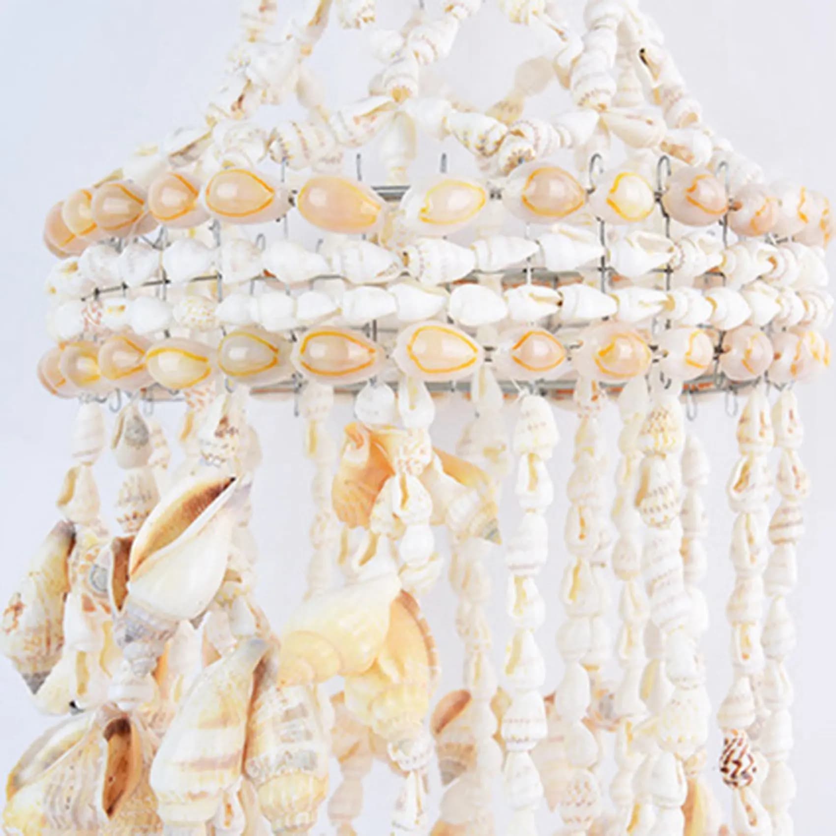 ABKS-2X Conch Sea Shell Wind Chime Hanging Ornament Wall Decoration Creative Hanging Pendant Stylish Hanging Ornament Hanging