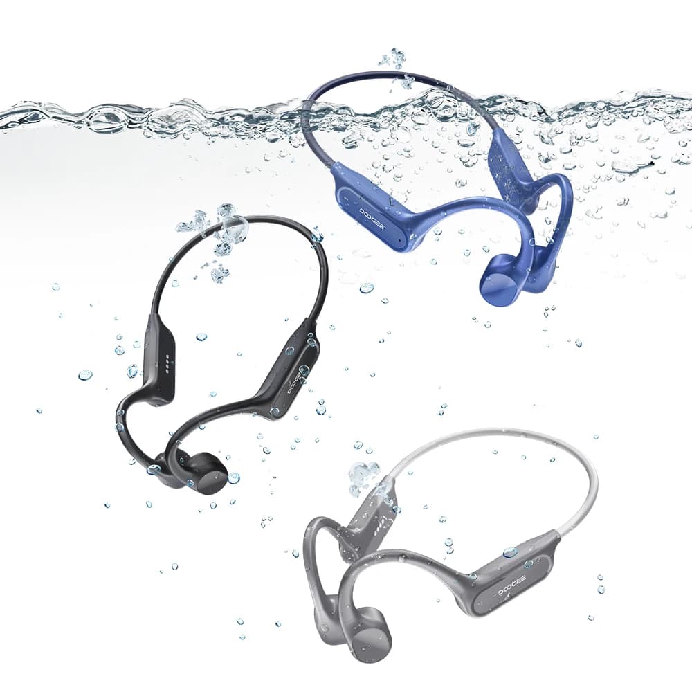 Cuffie sportive a conduzione ossea DOOGEE BoneBeat Swim Lite, auricolari wireless Bluetooth 5.4, cuffie impermeabili per il nuoto