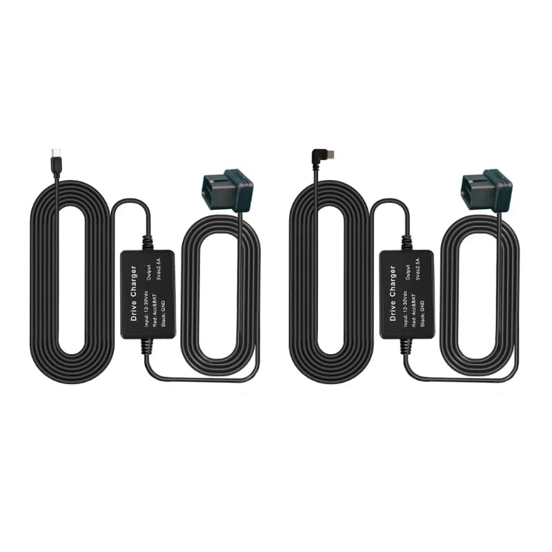 Q6PA OBD Hardwire Step Down Cable 12V/24V to 5V Type C for DashCam GPSs, 3.25M Vehicle Power Adapter for Car Install