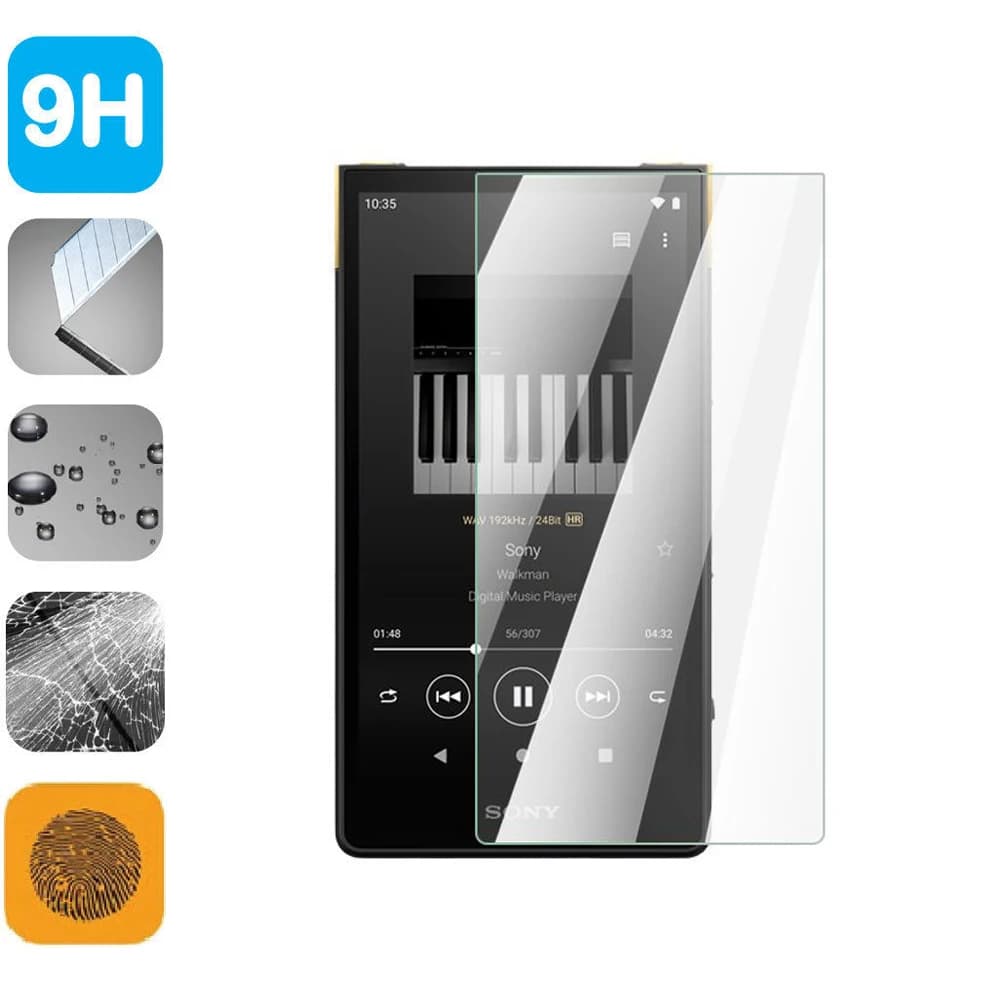 Pellicola protettiva per schermo LCD in vetro temperato da 2 pezzi 9H per accessori Sony Walkman NW-ZX707/ZX706 MP3