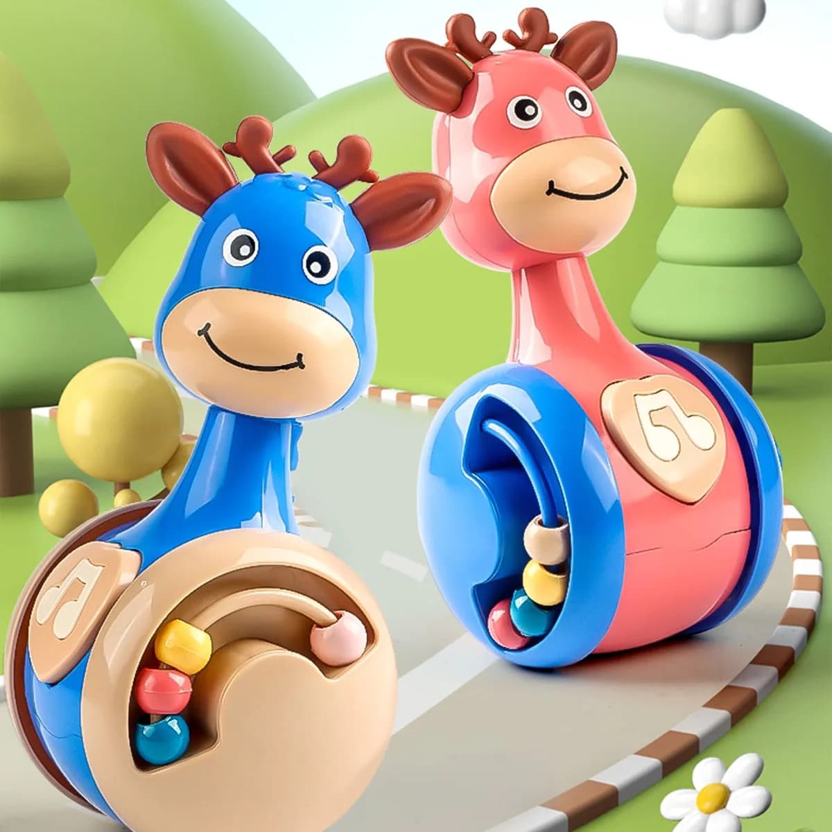 1 Pc multifunzionale Deer Tumbler Baby Early Education Toys per ragazzi e ragazze