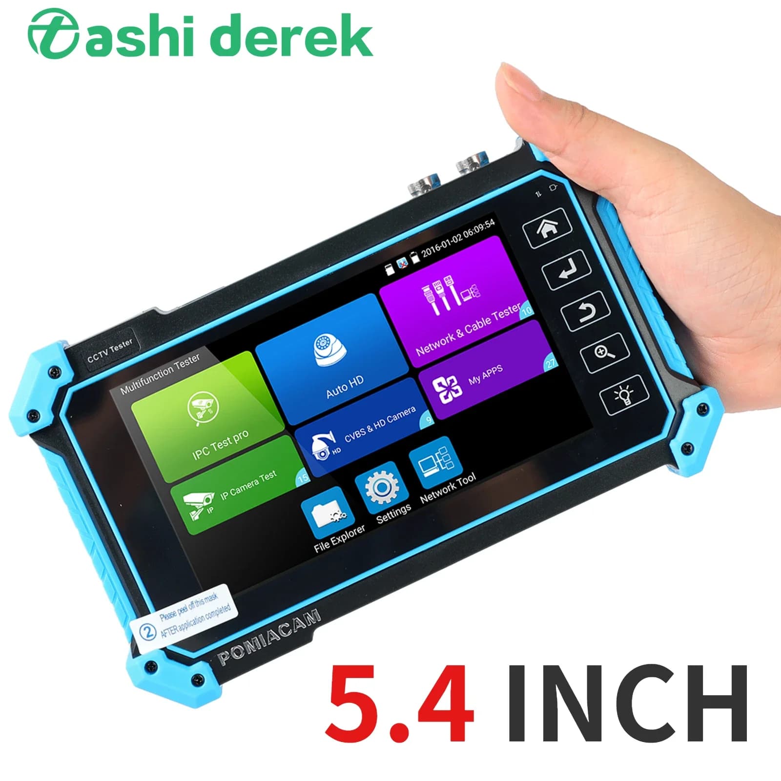 Tester CCTV da 5,4 pollici monitor Tester telecamera IPC 8MP AHD TVI CVI SDI HD Coassiale CCTV Tester di sorveglianza Monitor Strumento di test