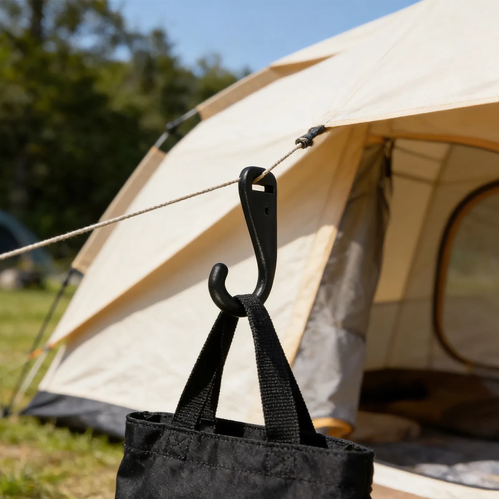 20Pcs Plastic Tent Hooks Canopy Windproof Hanging Accessories Elastic Rope Buckles Camping Outdoor Awning Hooks