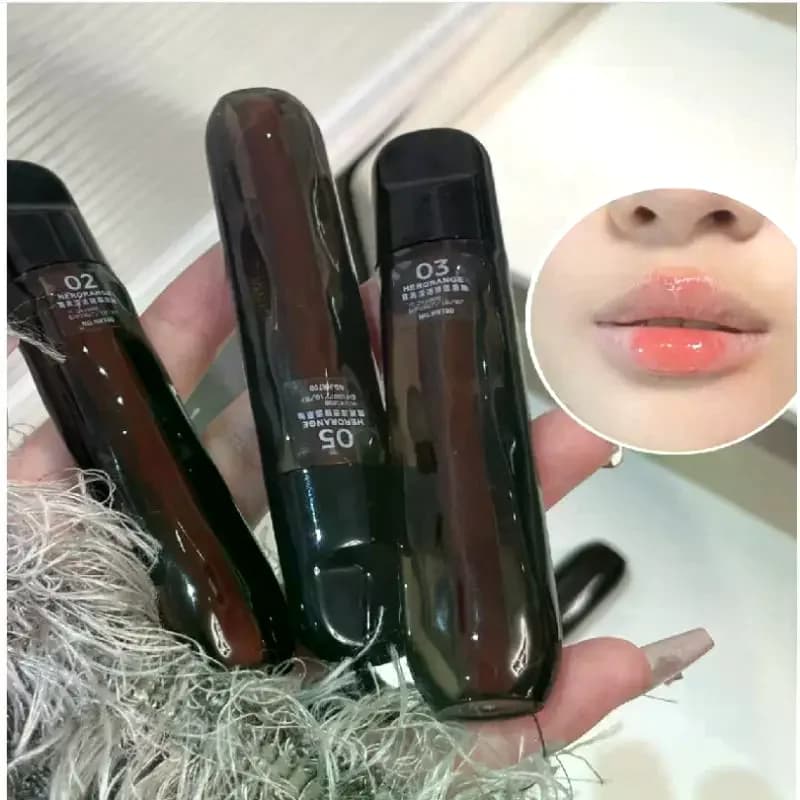 HERORANGE Lucidalabbra Effect Highly Pigmented Non Sticky Hydrating Mirror Red Lip Tinta Lip Cosmetics for Makeup