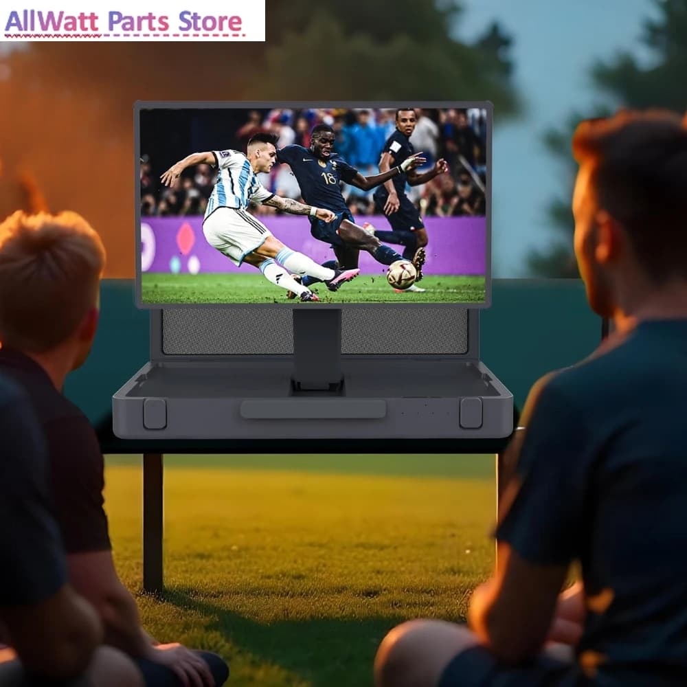 Custodia da trasporto con touch screen Android 13 interattivo intelligente portatile da 27 pollici TV Watch Partite di calcio