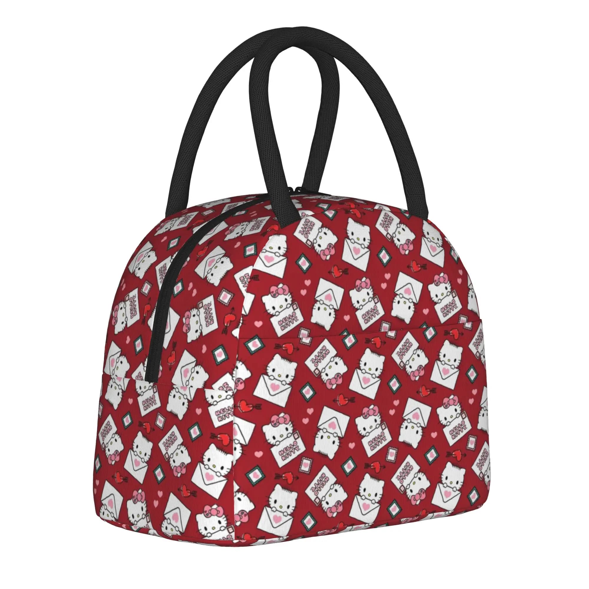 Borse termiche per il pranzo Hello Kitty Love Letter, contenitore portatile per il pranzo, borsa termica, borsa per il pranzo, per lavoro, picnic, uomini e donne