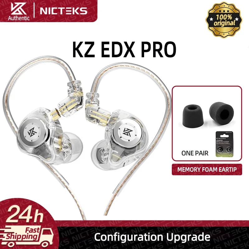 KZ EDX Pro Dinamico In Ear Monitor Auricolari cablati HIFI Stereo Bass Musica Auricolari Cuffie sportive Cuffie da gioco KZ castor zs10