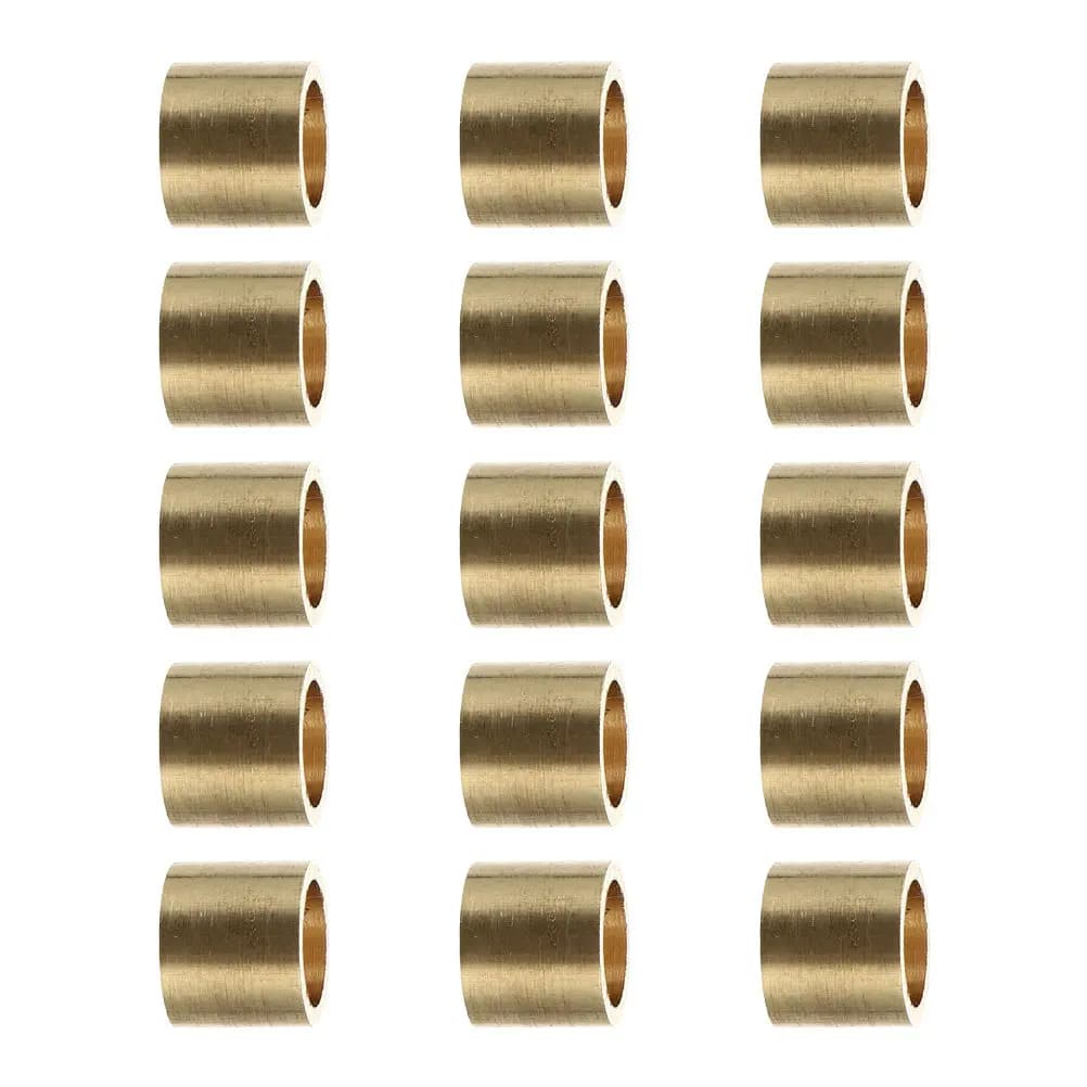 15Pcs Copper Billiard Cue Ferrules Premium Replacement Tips for Snooker Pool Cue Stick Repair and Control Parts