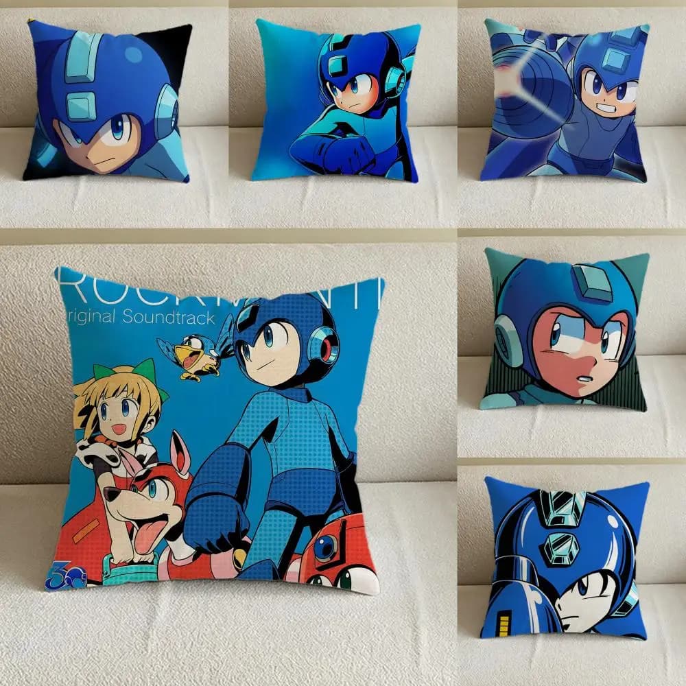Set di fodere per cuscini in lino naturale Game R-Rockman, decorazione tutto in uno per divano, camera da letto e sedia