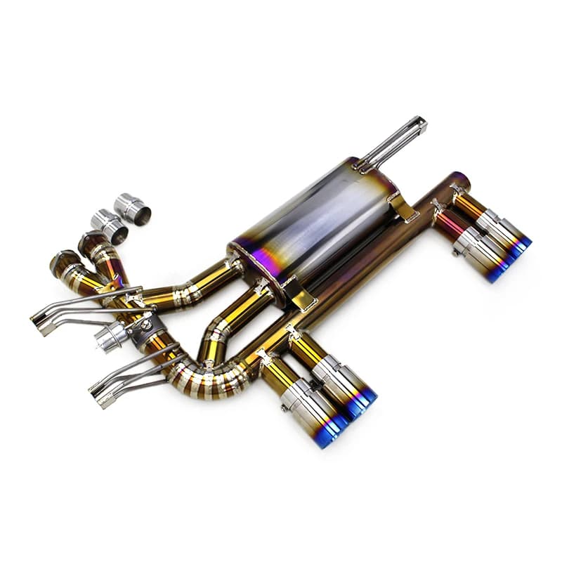 Custom Axle Exhaust For BMW M3 E46 2004-2006 Racing Car Plate Gold Titanium Pipes Muffler Vacuum Valve Catback Exhaust System