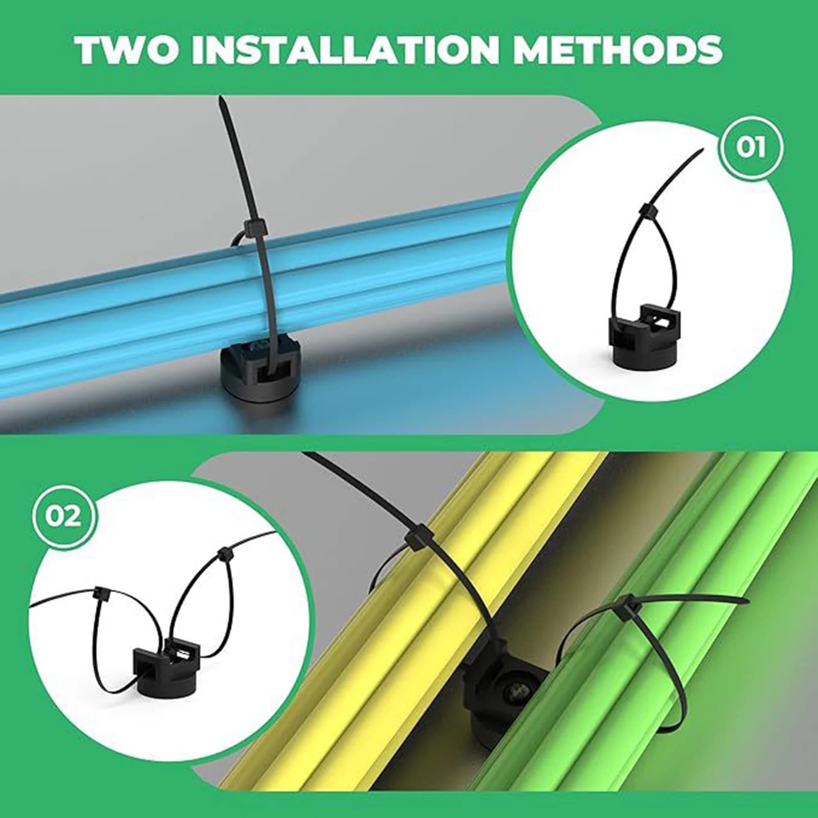 Multipurpose Magnet Nylon Zip Tie Mount For Cable Management Durable And Reusable
