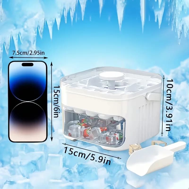 Ice Instant Production - Just Press and Release! Portable ice mold, ice cream mold, ice cube manufacturer, ice mold