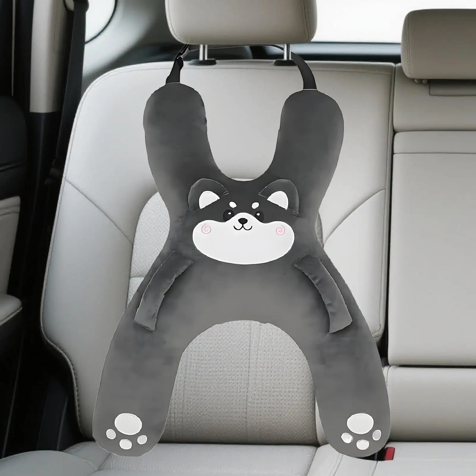 Cuscino per auto per bambini, cuscino da viaggio per seggiolino auto, traspirante, confortevole, morbido, a forma di H, per ragazze, ragazzi, bambini, per esterni