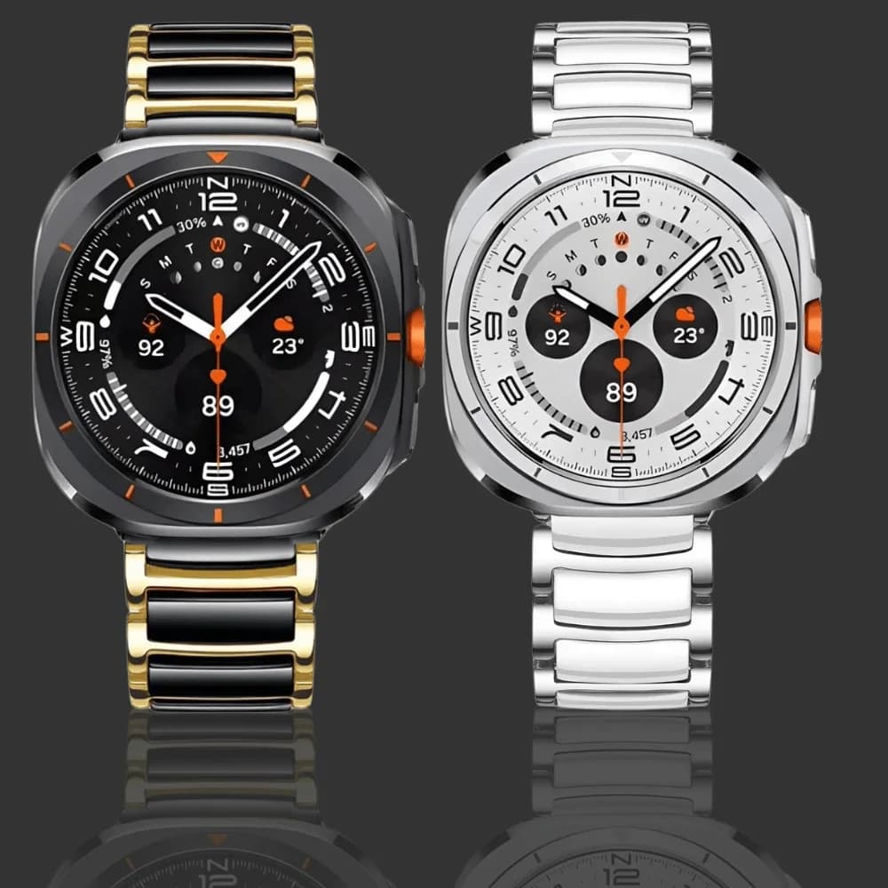 Stainless Steel Ceramic Strap for Samsung Galaxy Watch Ultra 47mm Luxury Metal Strap Galaxy Watch Ultra Correa