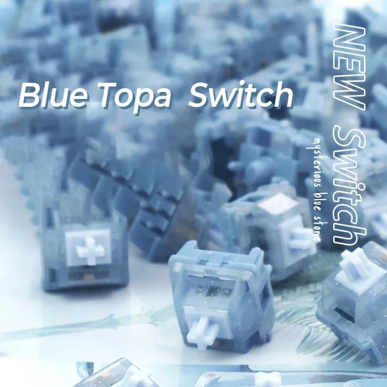 HMX Blue Topa Switch Linear Switch 32g 40g for Gaming Mechanical Keyboard Pink Factory Lubed 50M Long Spring LY PC