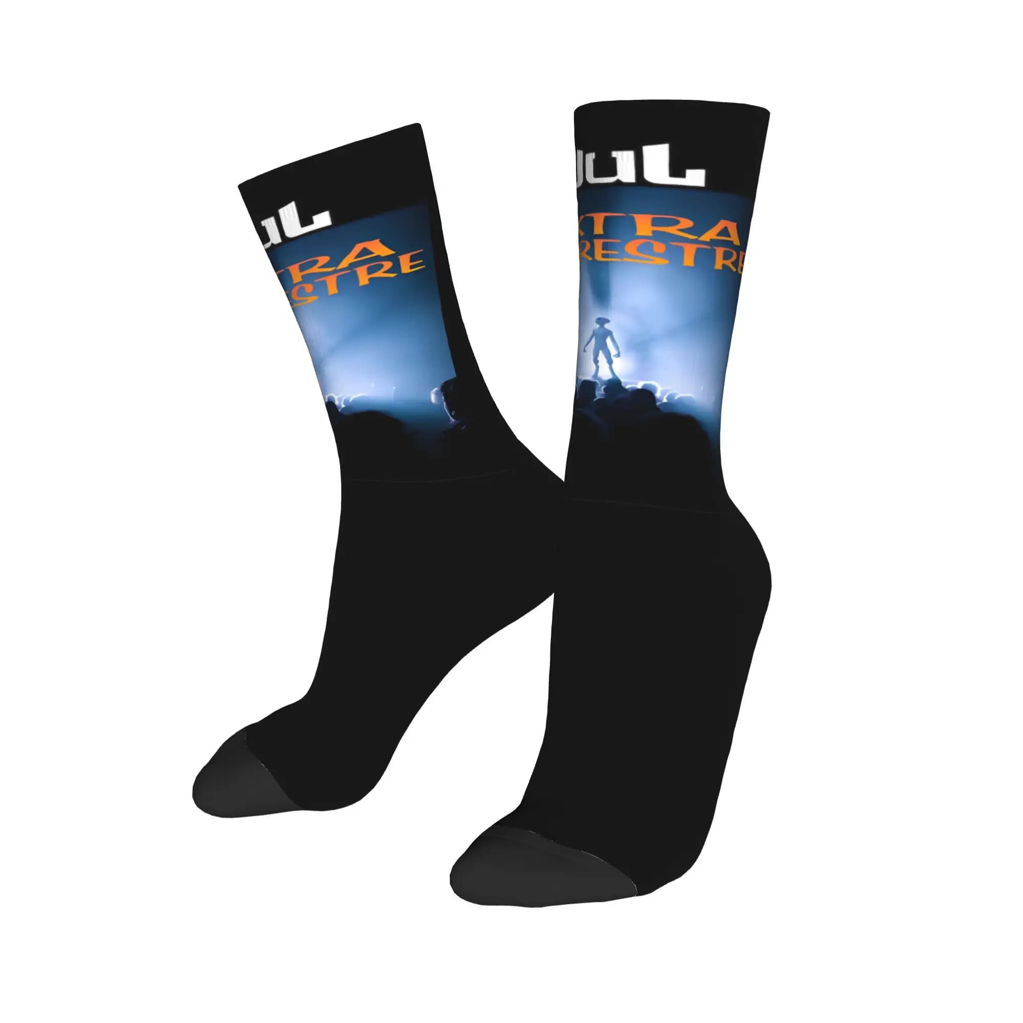 Jul Gold and Platinum Rapper Socks Men's Women's Casual Socks Novelty Spring Summer Autumn Winter Middle Tube Socks Gift