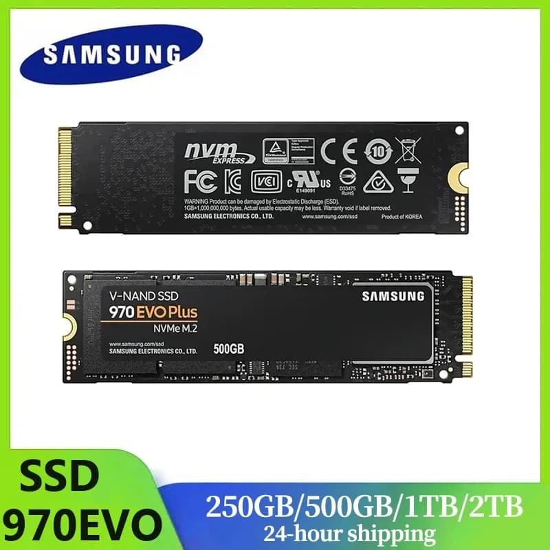 Samsung SSD 970 EVO Plus MLC NVMe M.2 2280 500GB 1TB 2TB Unità a Stato Solido Interna PCIe 3.0x4 250GB per Laptop e Desktop