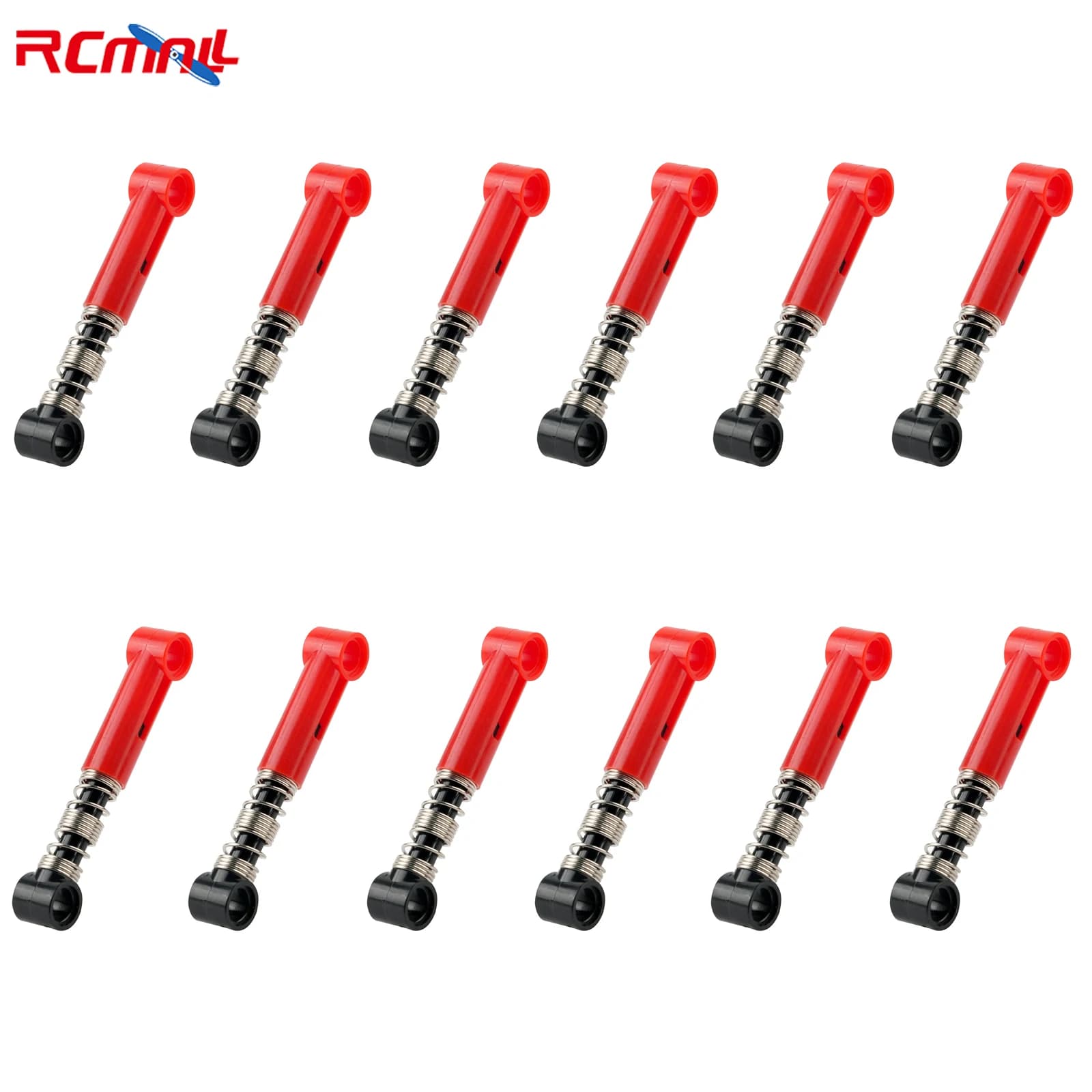 12PCS Parti ad alta tecnologia Rosso Ammortizzatore Braccio Sospensione Molla Dura MOC Building Blocks Compatibile con LEGOed 76537 731c04