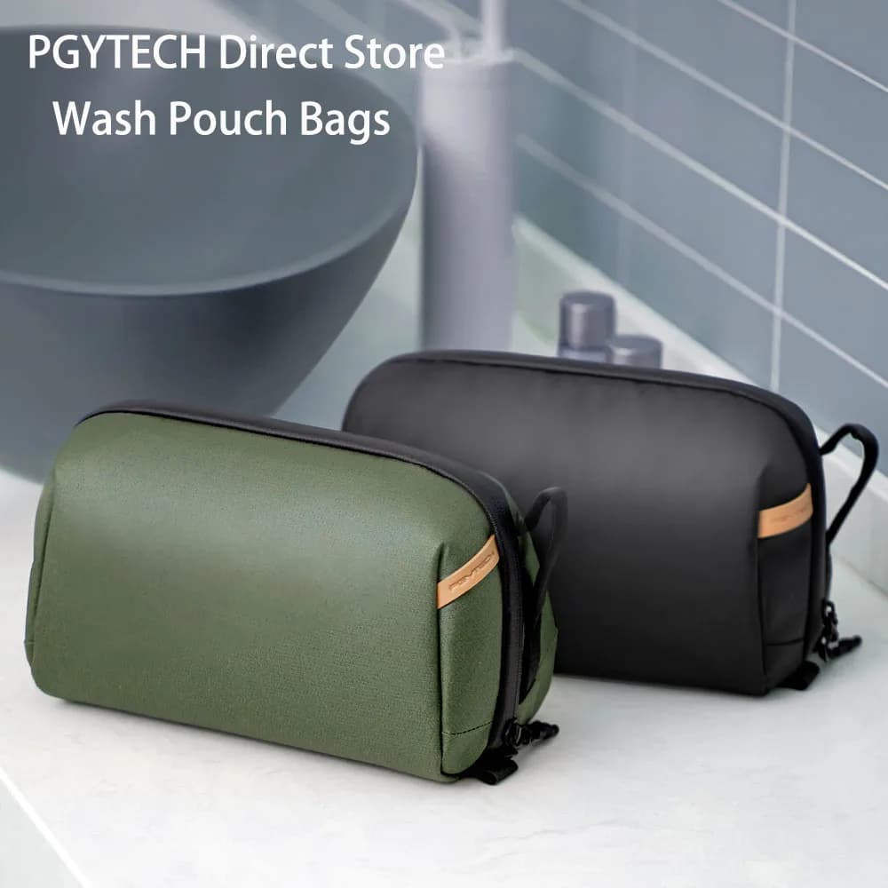 PGYTECH Wash Pouch Hanging Toiletry Bag for Men, Waterproof Dopp Kit Travel Makeup Bag Organizer for toiletries and cosmetics