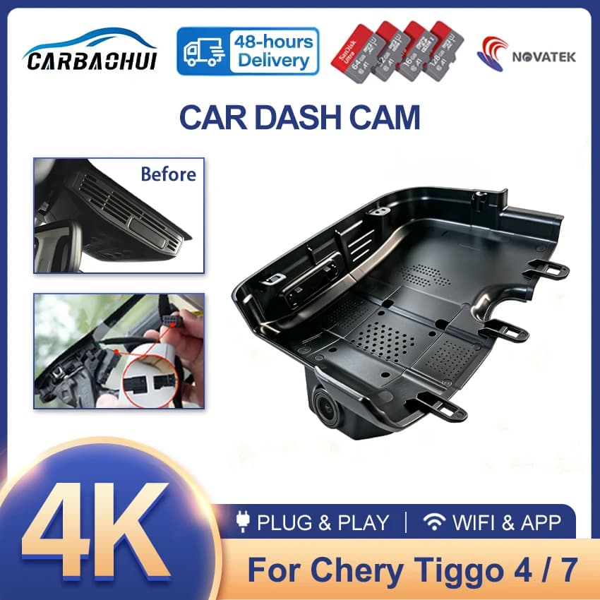 Nuovo! Telecamera DVR per auto 4K UHD Plug and Play per Chery Tiggo 7 Ultimate AWD 2024-2026 e Chery Tiggo 4 2025-2026